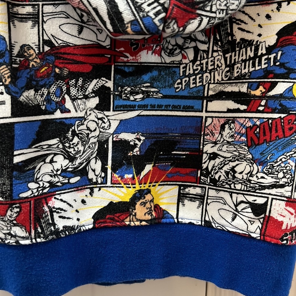 Gap Brand Toddler Boy's Superman zip-up hooded jacket, 2t - Picture 7 of 7